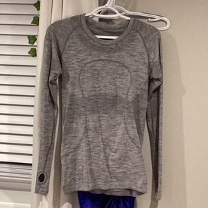 Grey Lululemon swiftly tech long sleeve